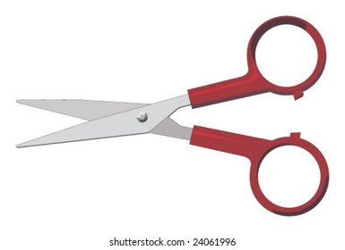 Vector closeup illustration of a scissor.