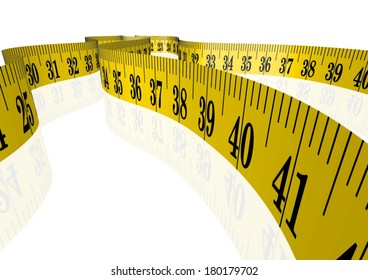 Vector cloth measure / measuring tape 3D