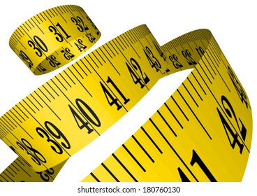 Vector cloth measure / measuring tape 3D 