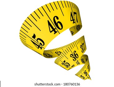 Vector cloth measure / measuring tape 3D 