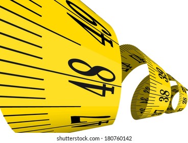 Vector cloth measure / measuring tape 3D 