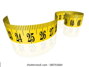 Vector cloth measure / measuring tape 3D 