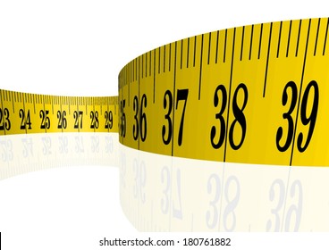 Vector cloth measure / measuring tape 3D 