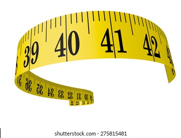 Vector cloth measure / measuring tape 3D 