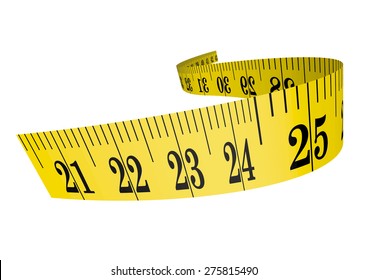 Vector cloth measure / measuring tape 3D 