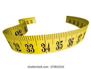 Vector cloth measure / measuring tape 3D 