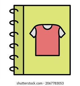 Vector Cloth Sketch Filled Outline Icon Design
