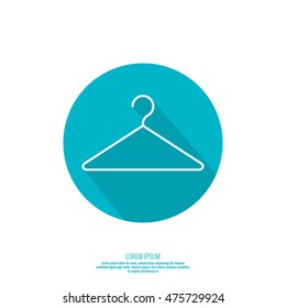 Vector Clothes hanger for home and shop, showcase. 
