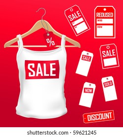 vector clothes labels  sale set