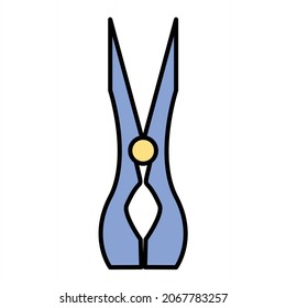Vektorbekleidung Peg-gefüllte Outline-Icon-Design
