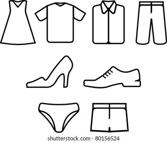 Vector clothes and shoes