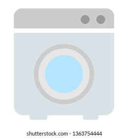 vector clothes washer illustration isolated - laundry machine. home appliance
