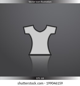 Vector clothes for womenweb flat icon.