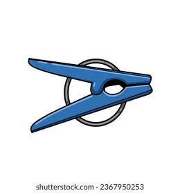 Vector clothespins are small tools usually made of plastic or metal.  They have two parts that can be opened and closed firmly, used to clip clothes to keep them neat and not fall off the hanger.  Vec
