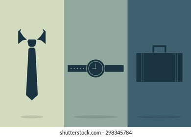 Vector, Clothing accessories of businessmen.