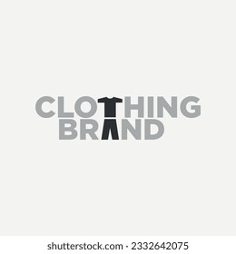 Diseño de logotipo de texto mínimo de marca de ropa de vectores