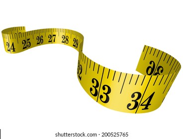 Vector clothmeasure / measuring tape 3D