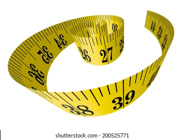 Vector clothmeasure / measuring tape 3D