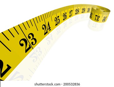 Vector clothmeasure / measuring tape 3D