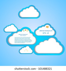 Vector cloud abstract background. Web design element. Eps10