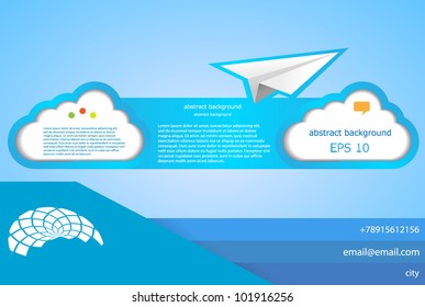 Vector cloud abstract background. Web design element. Eps10