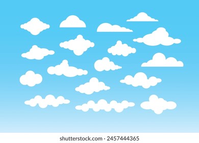 vector cloud assets in one set