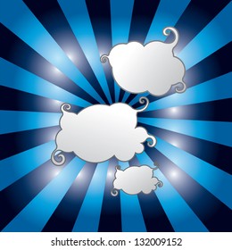 Vector cloud background