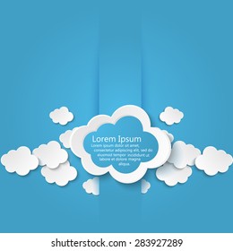 Vector cloud background.