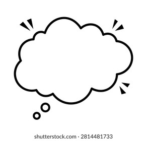 Vector Cloud Bubble Massage Outline Icon
