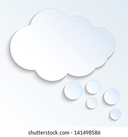 Vector cloud bubble speech. EPS10
