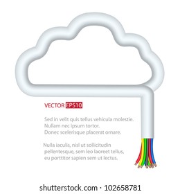 Vector cloud cable icon