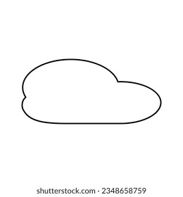 vector cloud cartoon line art illustration isolated