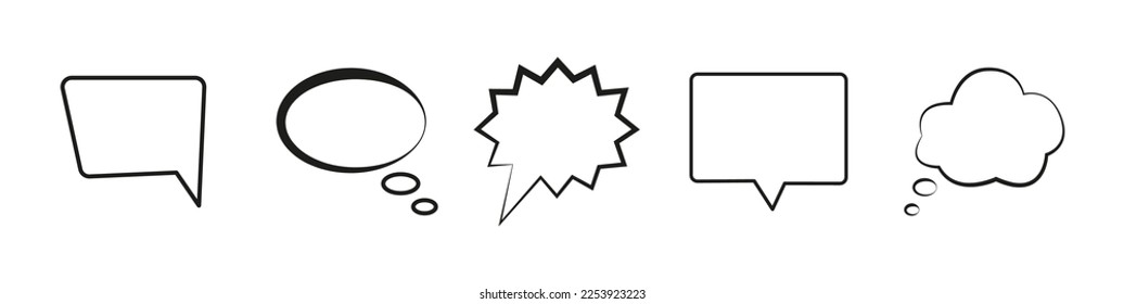 Vector cloud chat bubble icon. Vector illustration