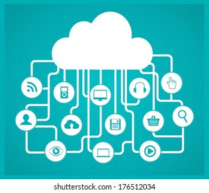 vector cloud computing concept