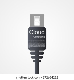 Vector cloud computing concept. Modern design template.