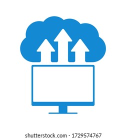 Vector cloud computing concept. Modern design template. 