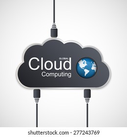 Vector cloud computing concept. Modern design template.