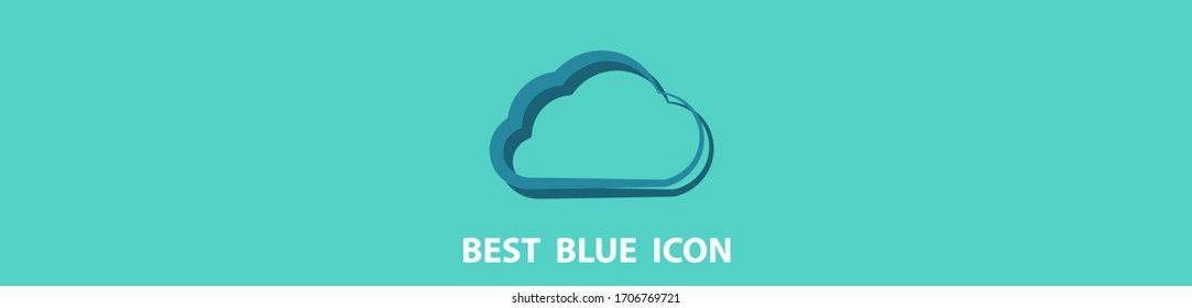 Vector cloud computing download icon, vector illustration.