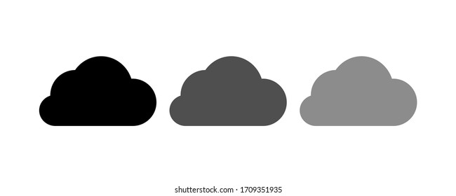 Vector cloud computing download icon, vector illustration.
