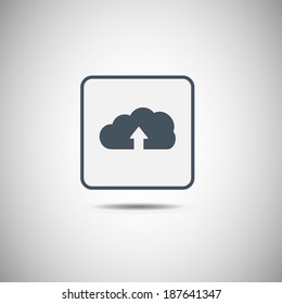 Vector cloud computing download icon 