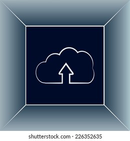 Vector cloud computing download icon