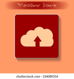 Vector cloud computing download icon