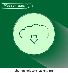 Vector cloud computing download icon