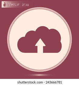 Vector cloud computing download icon