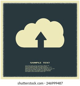 Vector cloud computing download icon