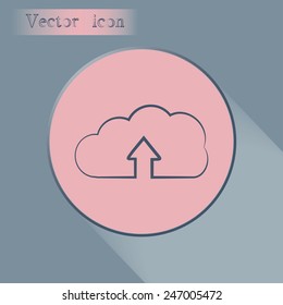 Vector cloud computing download icon