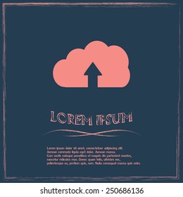 Vector cloud computing download icon