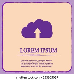 Vector cloud computing download icon