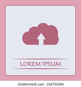 Vector cloud computing download icon
