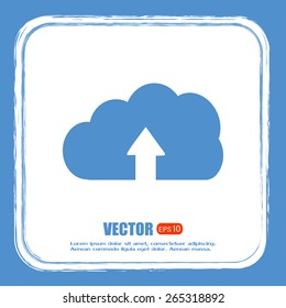 Vector cloud computing download icon